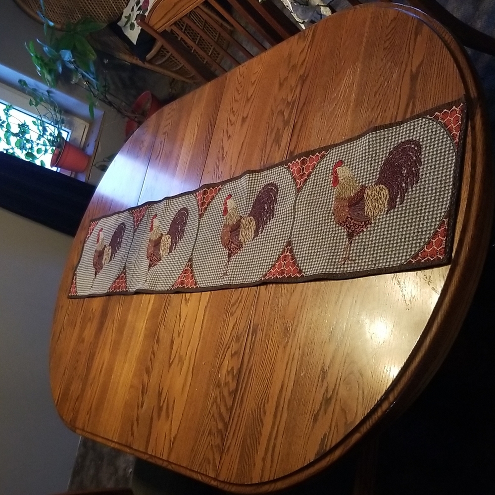 Tapestry chicken runner 66 inches long x12 inches wide